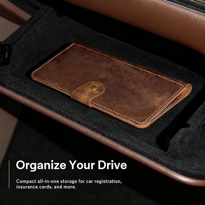 CoBak Genuine Leather Car Registration and Insurance Holder–Luxury Vehicle - Image 5