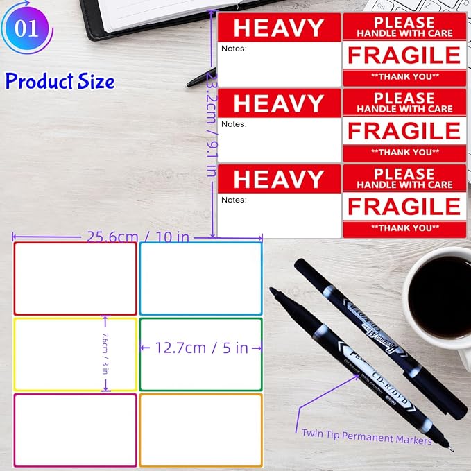 5" x 3" Large Moving Labels for Home Packing Box Label - Image 2