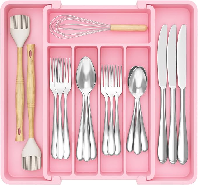 Lifewit Silverware Drawer Organizer, Expandable Utensil Tray by Lifewit