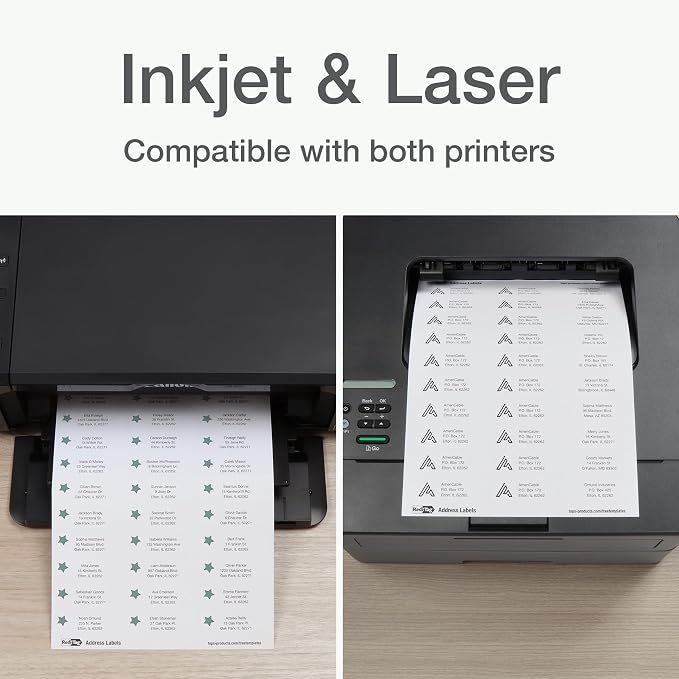 Redi-Tag 1" x 2.63" Address Labels, 900 per Pack, Laser and Inkjet Printer - Image 3