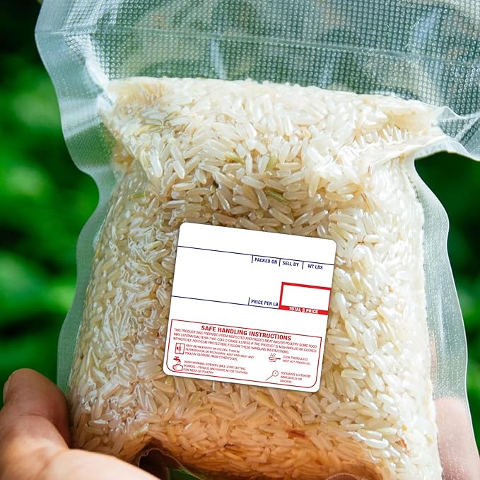 CEPRICO - Customizable CĀS Scale Labels - 96 Rolls of Thermal Printing Scale Labels – Compatible with CĀS LST-8040 | Safe Handling Instruction | Ideal for Supermarkets, Retailers and Grocery Stores