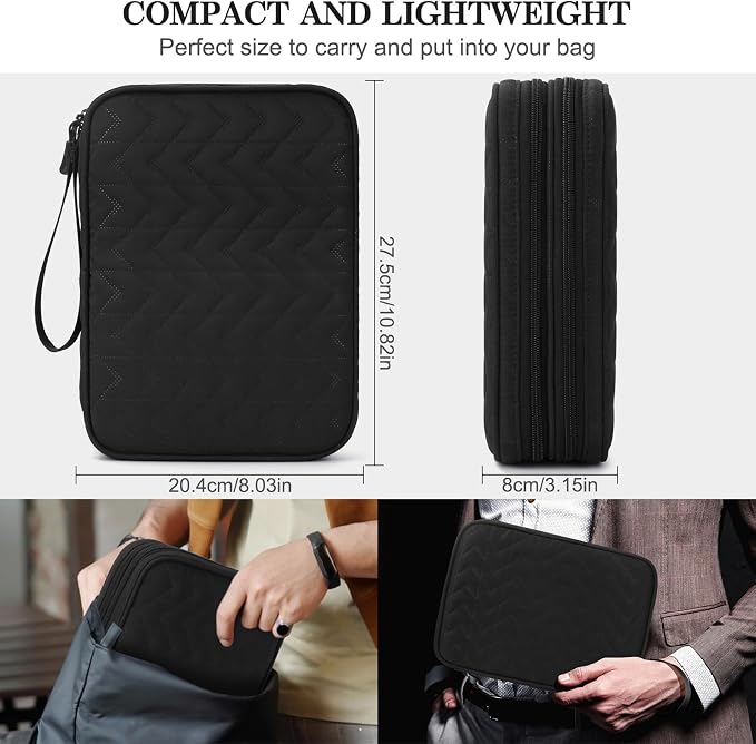 FYY Electronic Organizer, Extra Large Travel Cable Organizer Bag Pouch Portable - Image 2