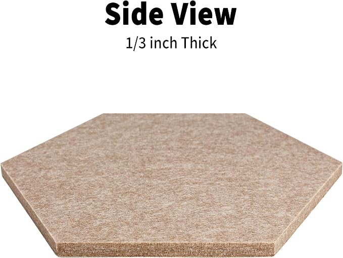 Hexagon Cork Board Tiles Alternative 10 Pack, 1300 g/m² High-density Felt - Image 3
