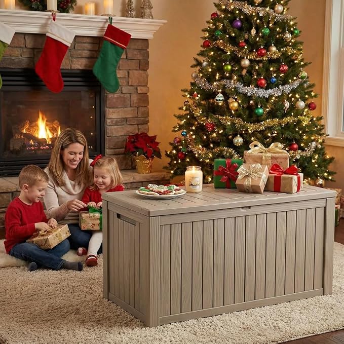 Yardgrace 210 Gallon Outdoor Storage Bench Waterproof - Image 3