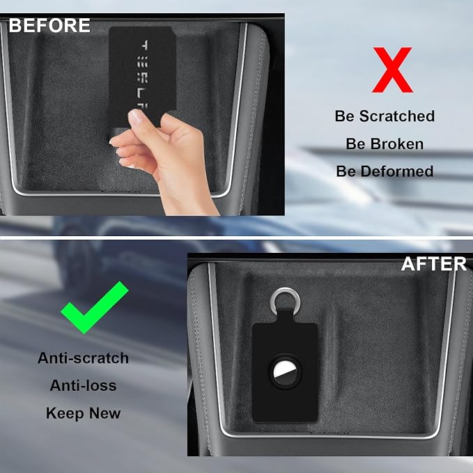 Tesla Key Card Holder with AirTag Slot, AirTag Card Key Holder - Image 4