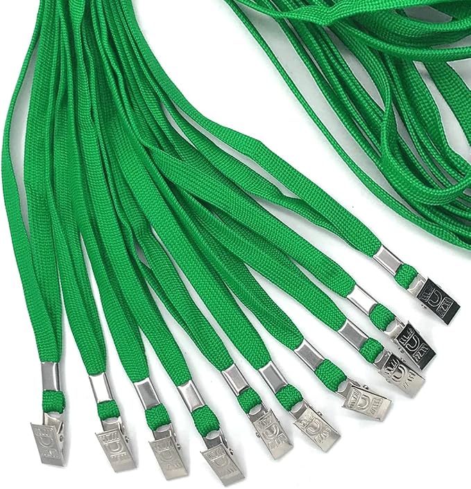 Bird Fiy 50 Pcs Cotton Lanyards Bulldog Clip 32-inch Flat Braid Neck Lanyard - Image 4