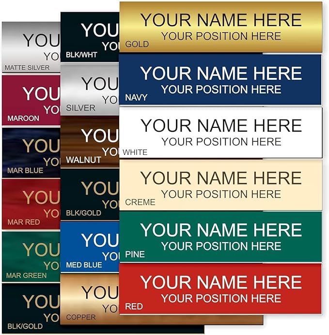 Office Desk Name Plate or Door Sign by Lasercrafting