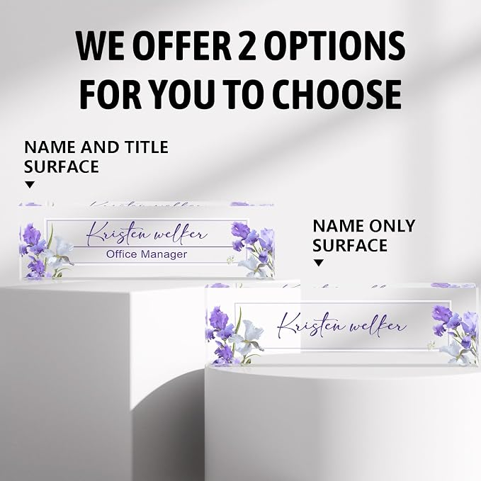 Name Plate for Desk Desk Name Plate Personalized, Office Desk Decor for Women & - Image 4