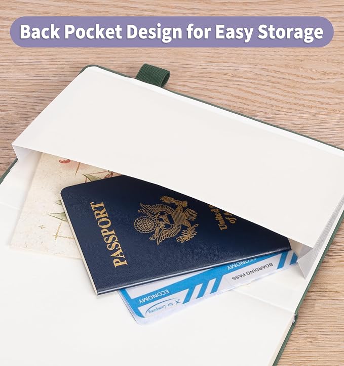 Lined Journal Notebook for Women Men, A5 Hardcover Leather Journals for Writing - Image 5