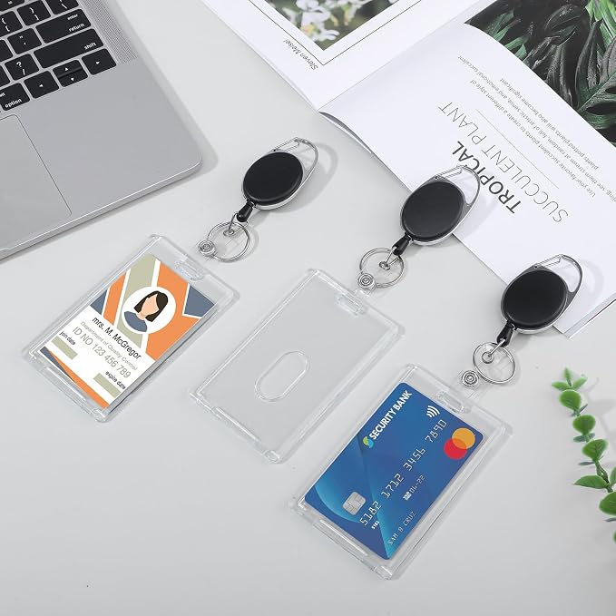 5 Set Badge Holder Retractable Clip Heavy Duty Badge Reel - Image 7