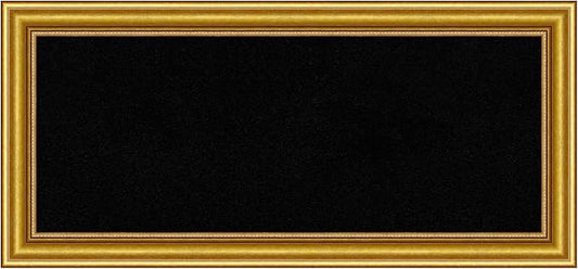Amanti Art Black Cork Board for Wall, 16x34 Vision Board with Gold Wood Frame, Medium Corkboard Office Decor for Home Organization, Traditional Corkboard Pinboard to display items for home-DeskLoop Office