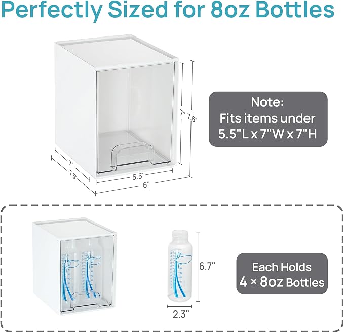 Vtopmart 2 Pack Stackable Storage Drawers, Plastic Organizers Bins - Image 2
