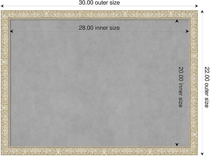 Amanti Art Silver Framed Magnetic Board 22x30 Medium Vision Board - Image 2