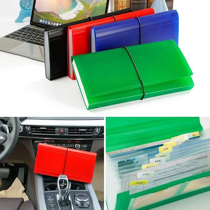 4 Pack 13 Pockets Receipt Organizer, Small Expanding File Foder - Image 5