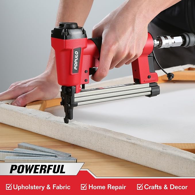 POPULO Pneumatic Staple Gun, Air Staple Gun - Image 4