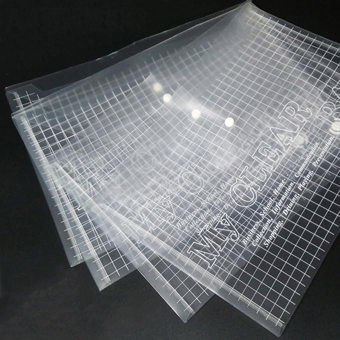 BIGEBO 10 PCS Plastic Folders for File, Transparent My Clear Bag, Office - Image 6