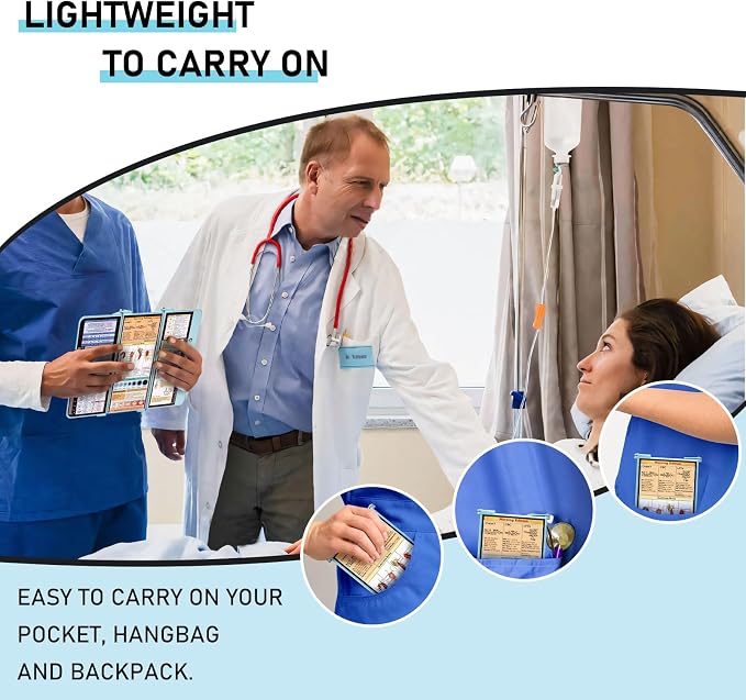 Nursing Clipboard Foldable, Foldable Clip Board w/Nursing Edition Cheat Charts - Image 6