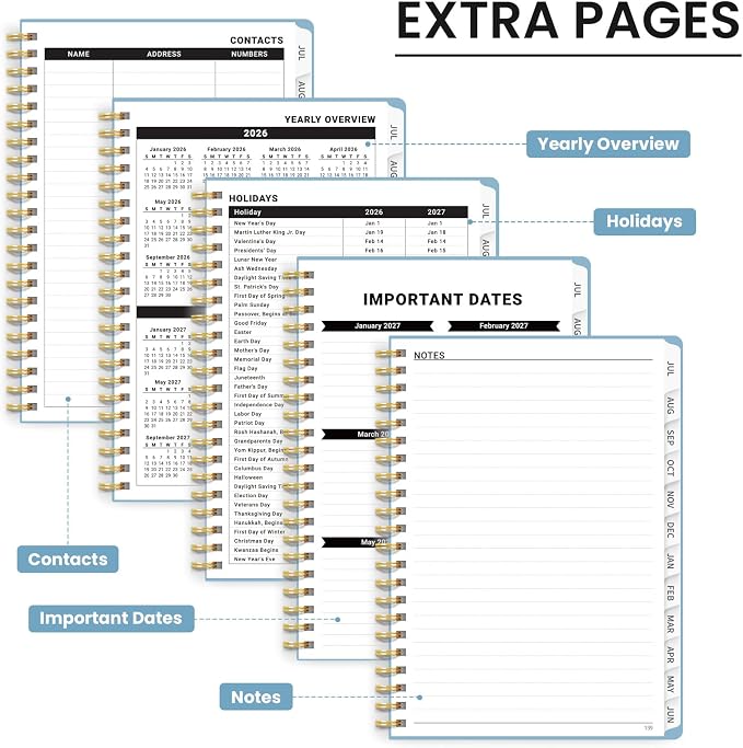 Planner 2026-2027 for Women & Men, Academic Monthly and Weekly Calendar Planner - Image 5