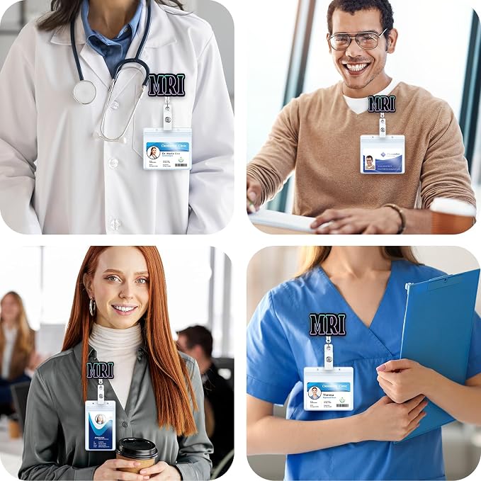 MRI Technologist Badge Reel | Retractable ID Card Badge Holder | Name Tag - Image 4