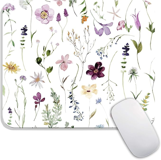 Square Mouse Pad Beautiful Flowers Plants, Personalized Premium-Textured Custom by Armanza