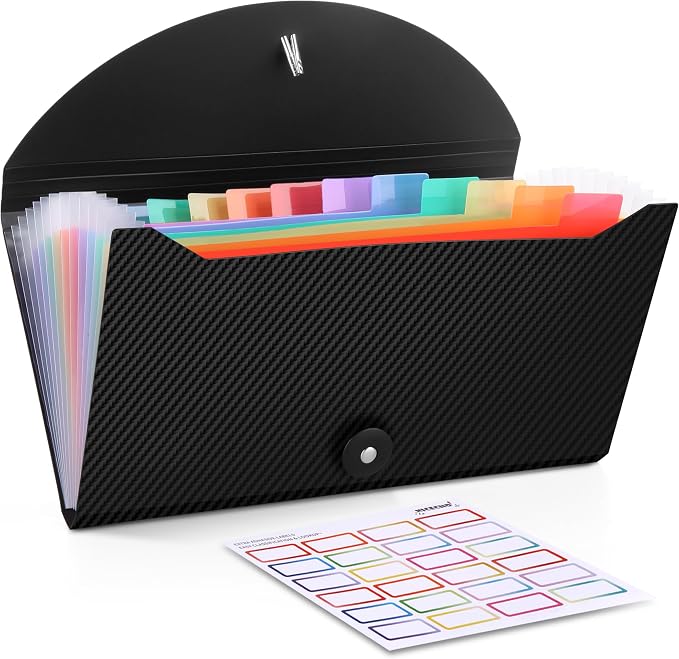 Nicecho Receipt Coupon Organizer, 13 Pockets Small Accordion File Organizer by Nicecho
