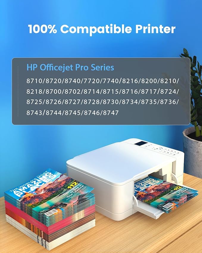 952XL Ink Compatible for Hp 952XL Ink Cartridges Combo Pack 952 XL Work for Hp Officejet Pro 8710 8702 7720 7740 8700 8715 8210 Printers (Black/Cyan/Magenta/Yellow)-DeskLoop Office
