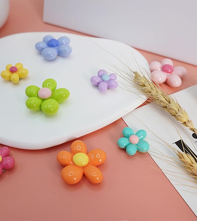16 pcs - Cute Flower Magnet, Colorful Magnet, Suitable - Image 6