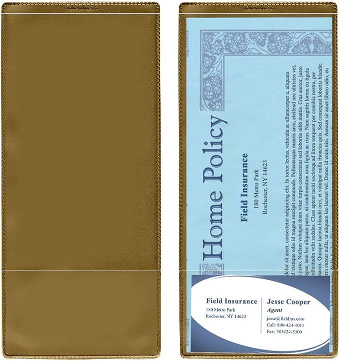 StoreSMART® - Gold Plastic Policy/Lotto Ticket Holders - 500-Pack - by StoreSMART