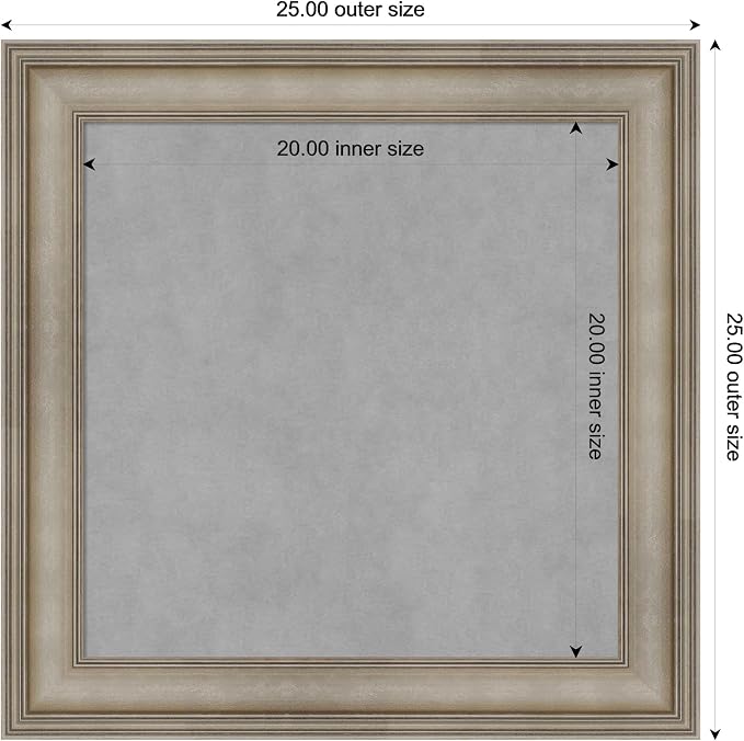 Amanti Art Silver Framed Magnetic Board 25x25 Medium Vision Board - Image 4