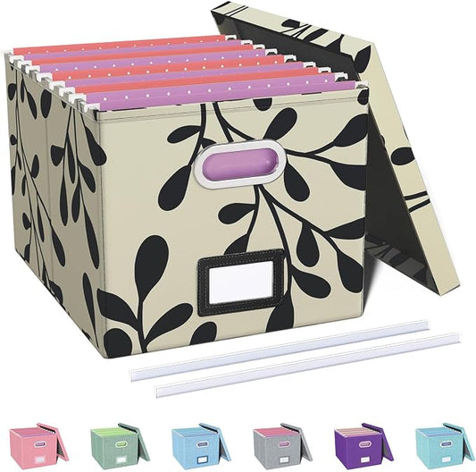 Oterri File Organizer with Lid, File Box, File Cabinet by Oterri