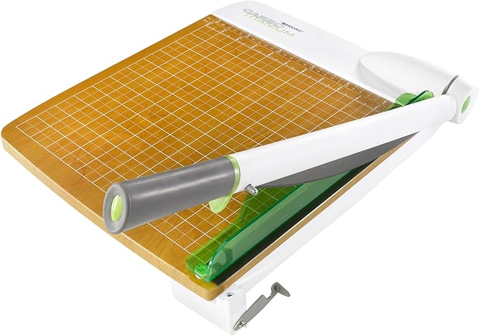 Westcott 16717 12-Inch CarboTitanium Wood Base Guillotine Paper Cutter by Westcott