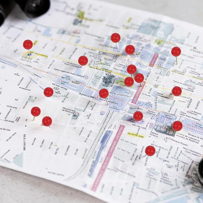 200 PCS Red Push Pins for Map, Small Round Head Map Pins for Travel Boards - Image 5