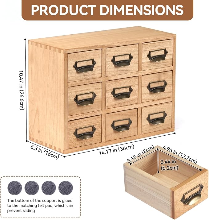 KIRIGEN Wooden Desk Storage Cabinet - Image 3