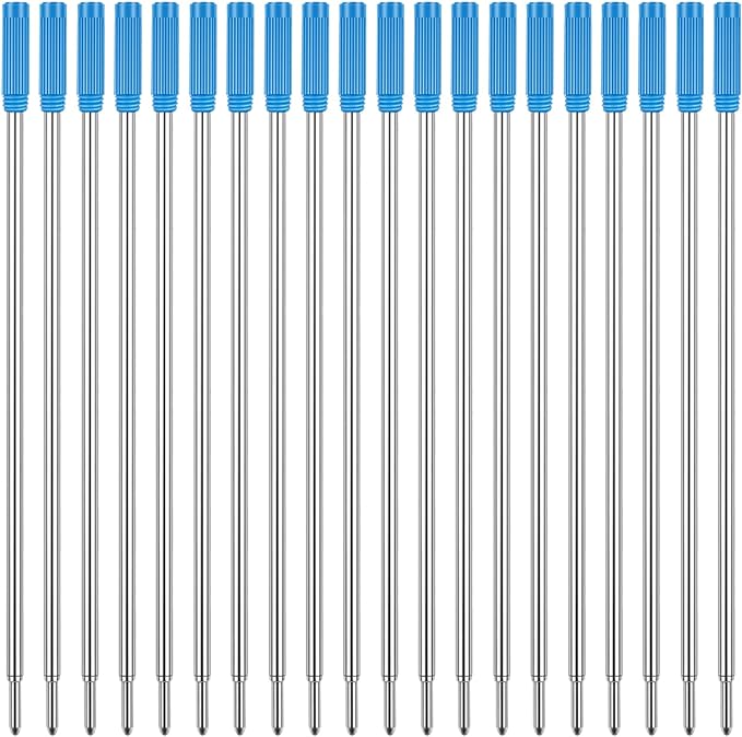Unibene Cross Compatible Ballpoint Pen Refills 20 Pack, 1.0mm Medium Point-Blue by UNIBENE