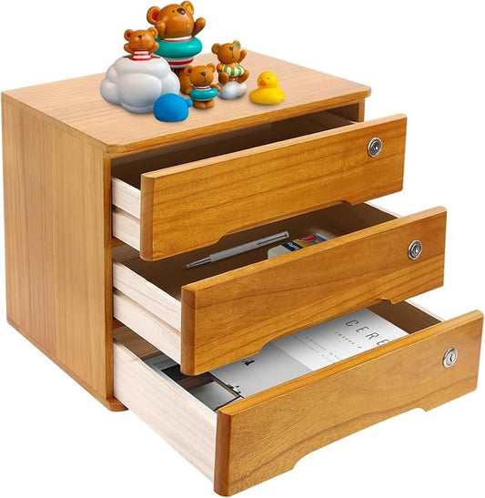 Wooden Desktop Storage Box by LKOEWQZAMX