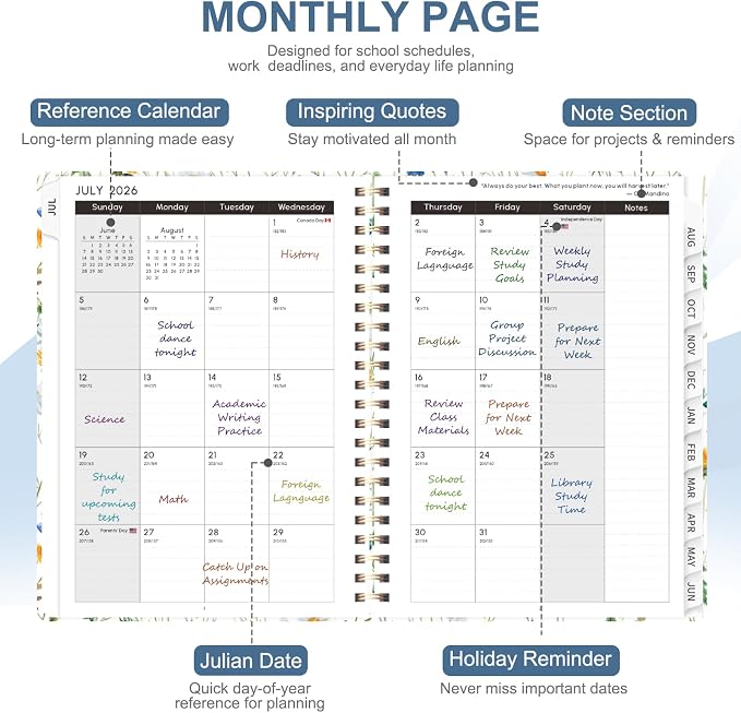 Planner 2026-2027, Weekly and Monthly Academic Planner, July 2026 - Image 4