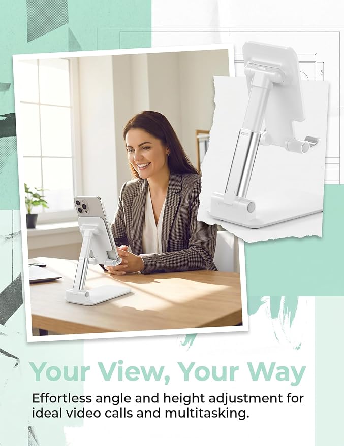 Phone Stand for Desk Cell Phone Holder Stands for iPhones | Mini, Fully Foldable - Image 5