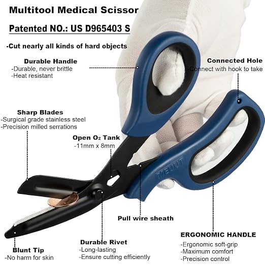MEUUT 2 Pack Trauma Shears Panted Bandage Scissors - Image 2