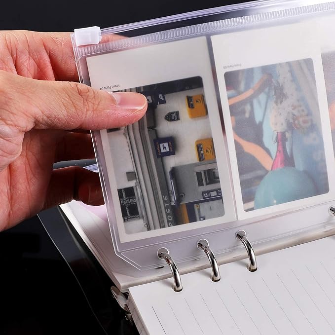 6 Pack A6 6 Holes Binder Zip Pockets Plastic Binder Zipper Folders Waterproof 6 - Image 4