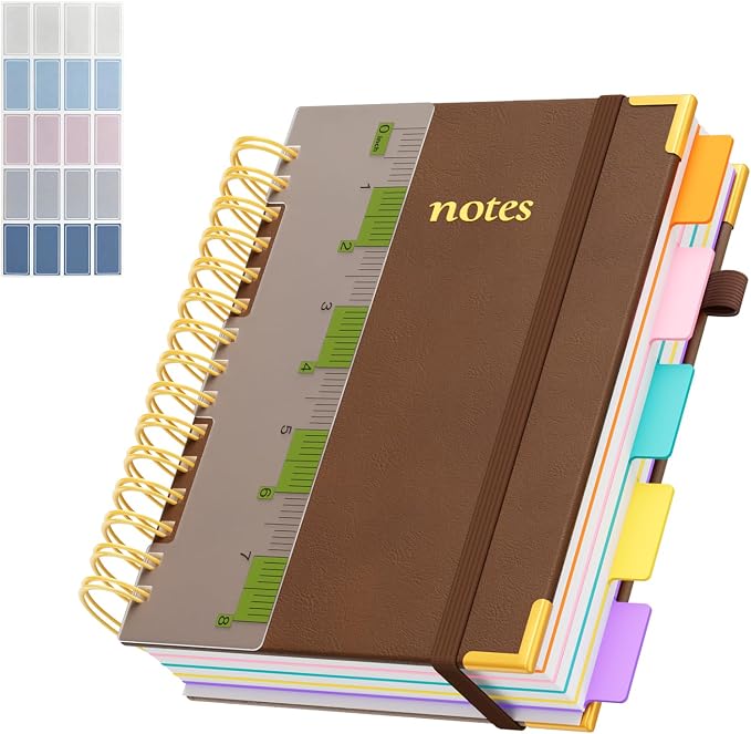 XYark A5 Hardcover Spiral Notebook, 6.3"x8.5" College Ruled Notebooks by XYark