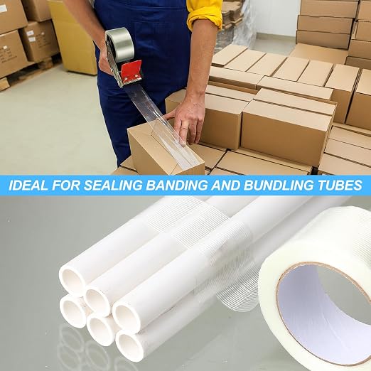 Treela 30 Rolls Strapping Tape 2 Inch X 60 Yards 5.5 Mil Fiberglass Filament - Image 6