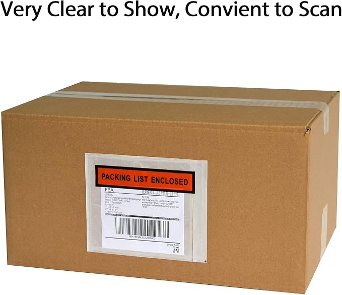 1000 PCS 7.5"x 5.5" Clear Self-Adhesive Packing List Envelopes - Image 3
