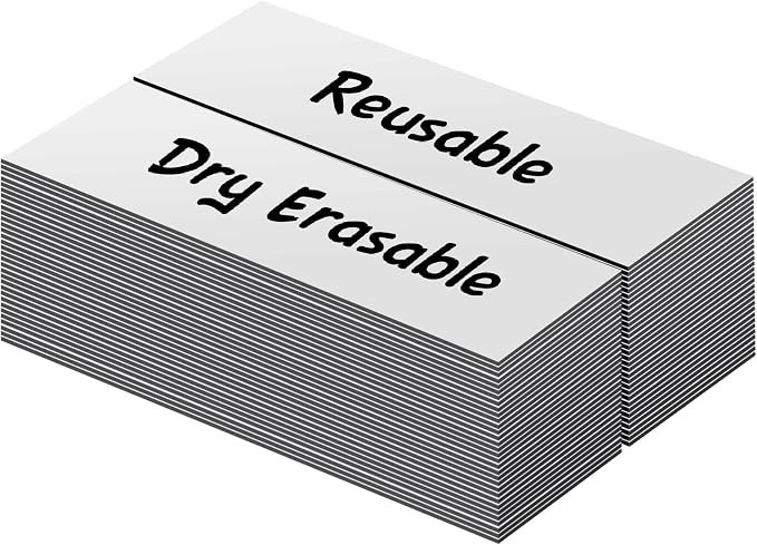 LLPT Dry Erase Magnetic Labels, 0.5" x 2" 50 Packs by LLPT-AllAboutAdhesiveTapes