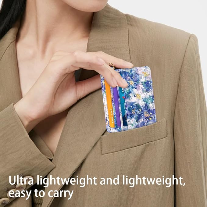 Slim Minimalist Front Pocket RFID Blocking Credit Card Holder Small Wallet Cute - Image 8
