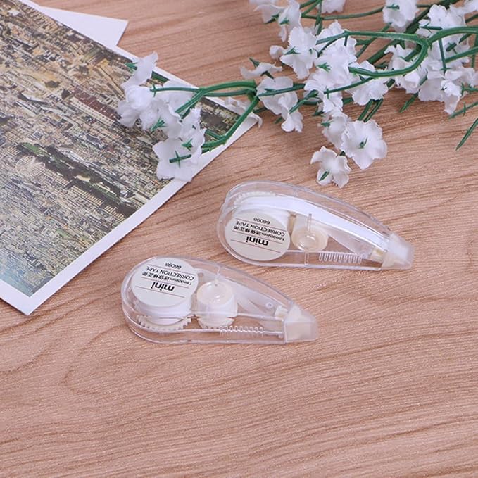 2 Pcs White Cute Correction Tape Mini Roller White Out Eraser, School Office - Image 8