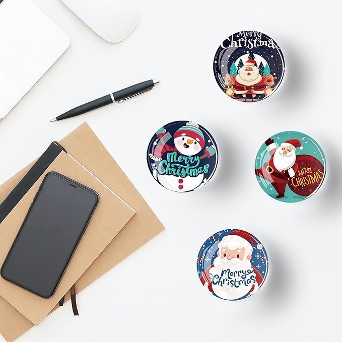 12Pcs Christmas Refrigerator Magnet Fridge Sticker,Christmas Fridge Magnets Decoration for Crafts,Strong Fridge Magnets for Kitchen, School,Office Whiteboard, Cabinet and Dishwasher-DeskLoop Office