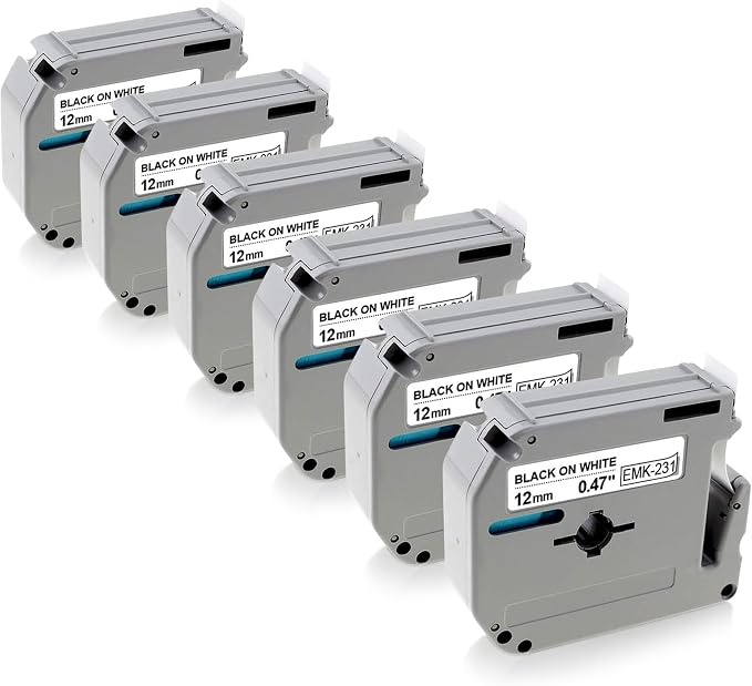 6-Pack M-K231 M Tape Compatible Label Tape Replacement by Unknown