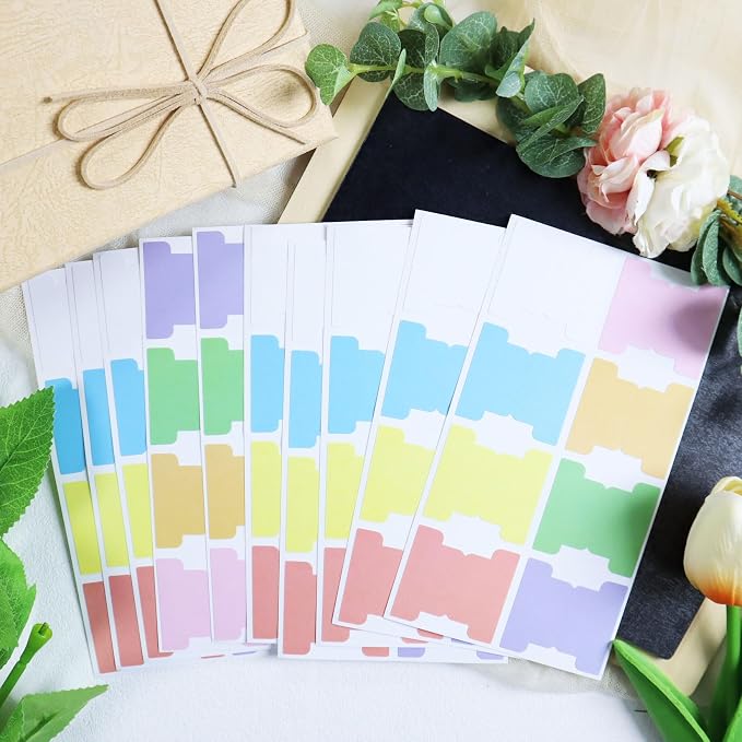 80 Pieces Sticky Blank Monthly Index Tabs Double-Sided Page Markers, - Image 8