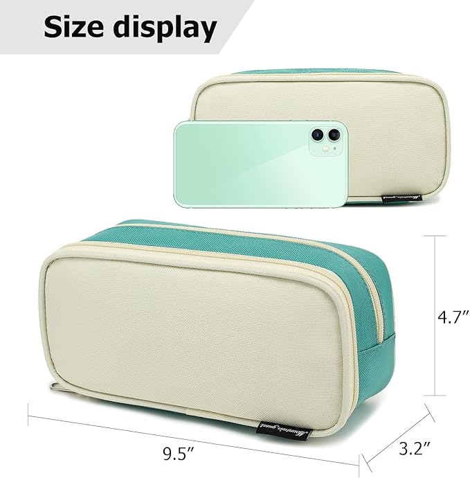 Large Capacity Pencil Case Multi-Slot Pencil Pouch Durable Pencil Box Portable Office Pen Bag with Zipper-DeskLoop Office