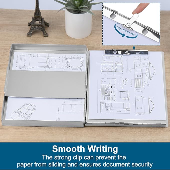 ZCZN Aluminum Clipboard with Storage and Clip Recycled, 4 Pack Clipboard Folders - Image 3